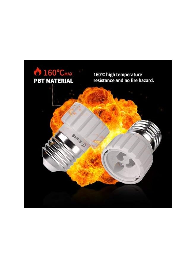 The Bros - E27 to GU10 Socket Converter, 6 Pack ES Edison Screw to GU10 Lamp Holder Adapter for LED Bulbs, Maximum Wattage 200W - Image 1
