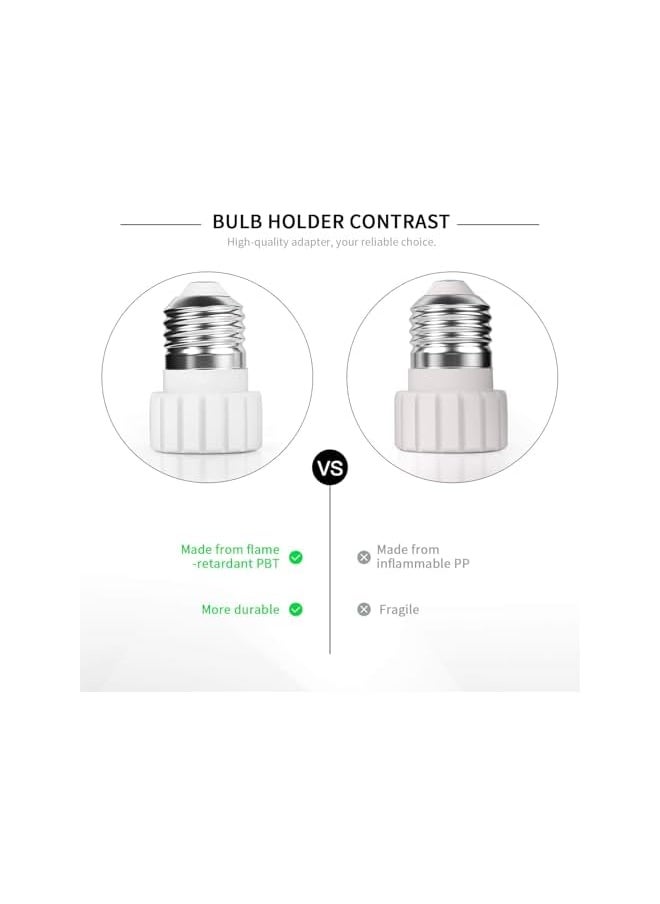 The Bros - E27 to GU10 Socket Converter, 6 Pack ES Edison Screw to GU10 Lamp Holder Adapter for LED Bulbs, Maximum Wattage 200W - Image 1
