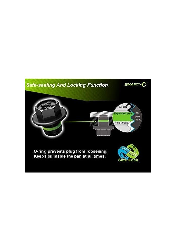 SMART-O R6 Oil Drain Plug M14x1.5mm - Engine Oil Pan Protection Plug with Anti-Leak & Anti-Vibration Function - Image 5