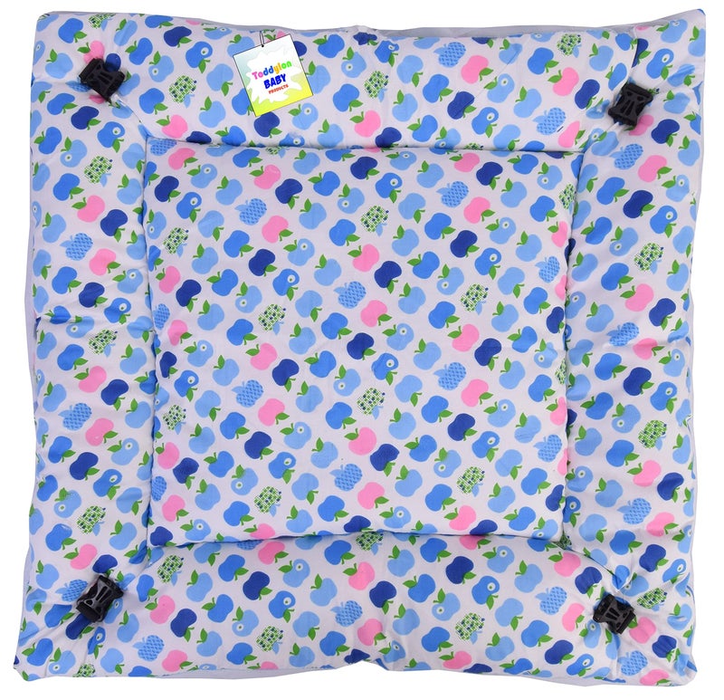 Toddylon Baby Bedding Set for New Born Play Gym Bed (0-6 Months, Blue, Baby Size, Cotton) - Image 4