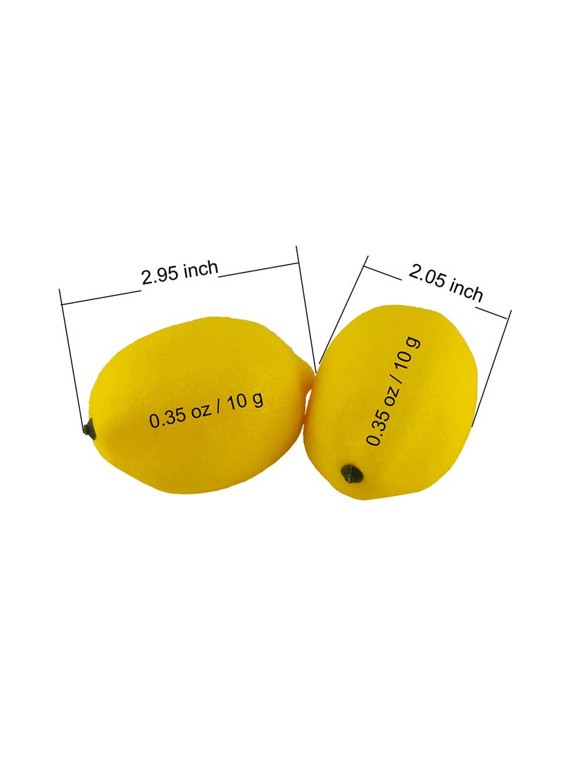 JEDFORE JEDFORE Artificial Lemons Simulation Lifelike Small Lemons Fake Fruit for Home Kitchen Wedding Party Decoration Photography 20pcs Set (Yellow)  - Image 2