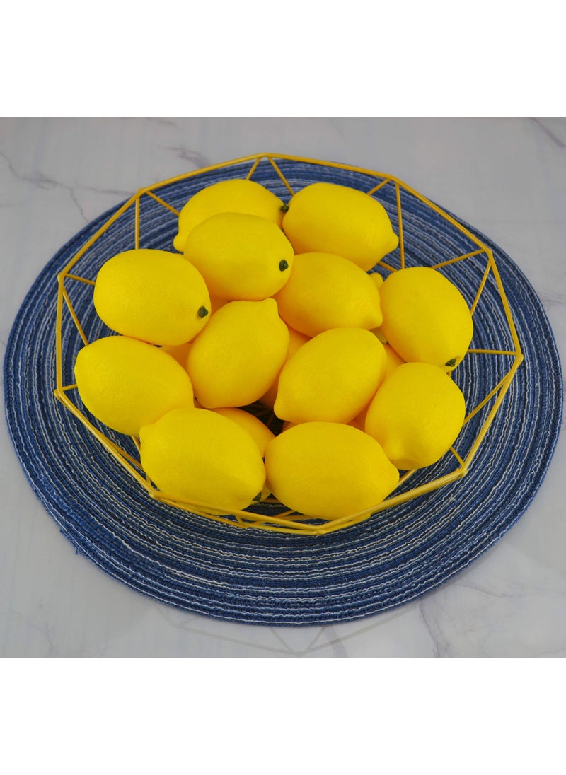 JEDFORE JEDFORE Artificial Lemons Simulation Lifelike Small Lemons Fake Fruit for Home Kitchen Wedding Party Decoration Photography 20pcs Set (Yellow)  - Image 4