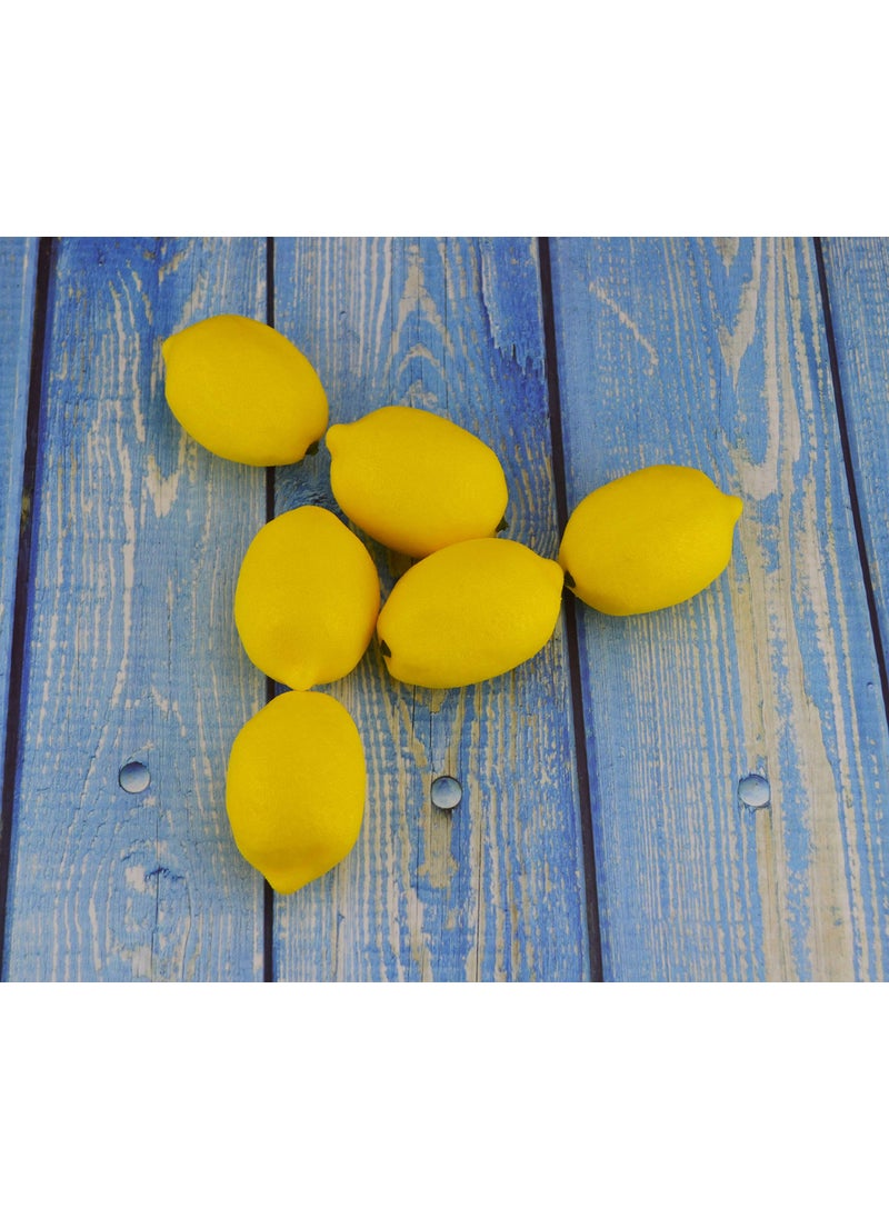 JEDFORE JEDFORE Artificial Lemons Simulation Lifelike Small Lemons Fake Fruit for Home Kitchen Wedding Party Decoration Photography 20pcs Set (Yellow)  - Image 5