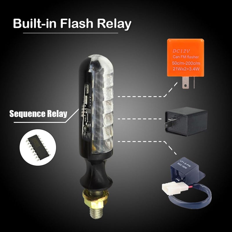 Yurefax Motorcycle Turn Signal Lights (4pcs) - Image 2