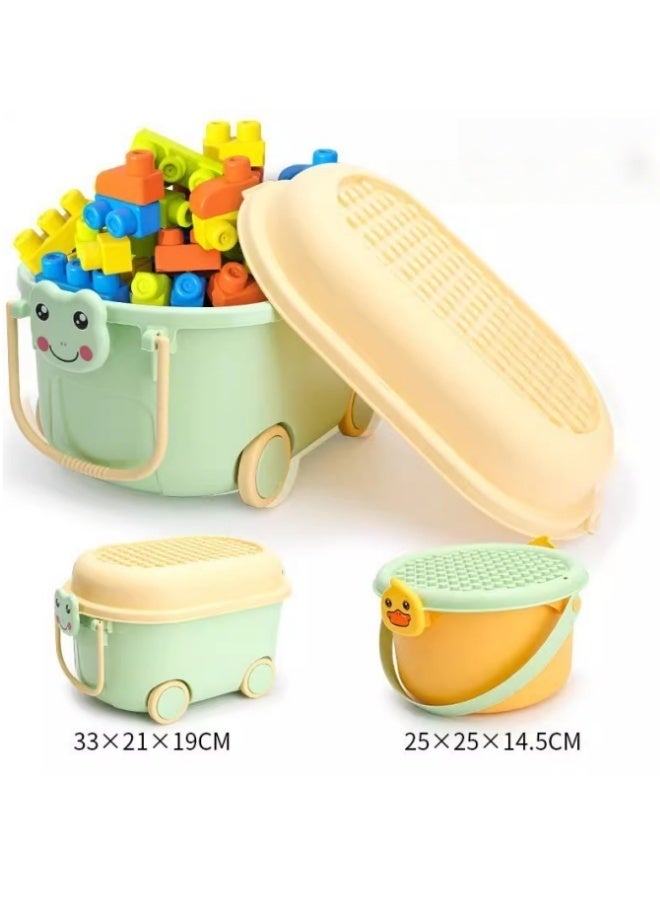MLADEN 50pcs Soft Rubber Building Block with Storage Box Early Educational Toy Baby Teething Toy, Can Be Boiled And Bitten, and Build a Preschool Education Sensory Stacking Rock,Suitable for Baby 1-3 Years Old Blocks Toy,Montessori Sensory Early Educational Toy for Children - Image 4