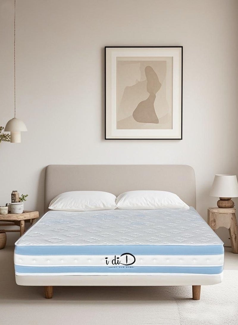 اي ديد مرتبة "i did" الفاخرة لتقويم العظام مع لا تكس طبيعي ونوابض جيبية - لتخفيف الضغط ونوم هادی, متعددة الطبقات ب12 طبقة لتجربة نوم استثنائية خصائص مضادة للحساسية  ونظام تهوية  و سطح مضاد للوبر 20+ 200X90 مع تتصميم أنيق - Image 5