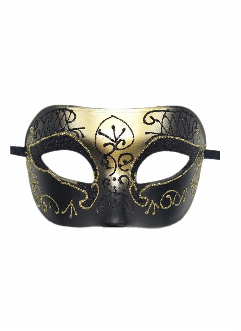 Captaintech Couple Venetian Masquerade Masks Set for Mardi Gras Party Costumes and Accessories 2 Pcs  - Image 2