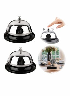 Y&D Reception Call Bell, Service Bell with Metal Anti-Rust Construction, Chrome Finish, Ringing, Durable, Desk for Schools, Restaurants, Areas, Hospitals, Warehouses, 2 Packs  - Image 1