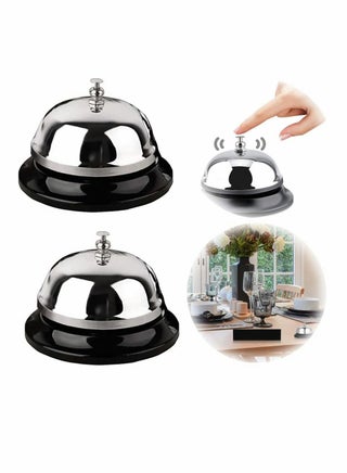 Reception Call Bell, Service Bell with Metal Anti-Rust Construction, Chrome Finish, Ringing, Durable, Desk for Schools, Restaurants, Areas, Hospitals, Warehouses, 2 Packs - pzsku/Z65F7513500B90522A010Z/45/_/1666365420/852c31e3-b169-49a0-b636-8b2e3c9bc2c8