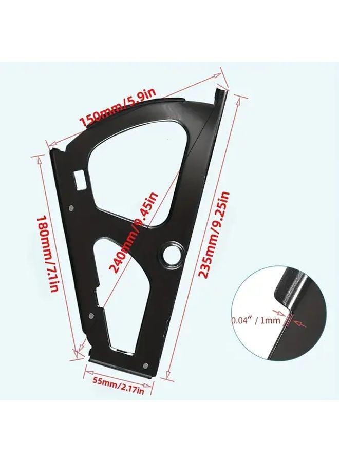 2Pcs Black Corrosion Resistant Heavy Duty Iron Shoe Cabinet Door Hinges Easy Installation - Image 4