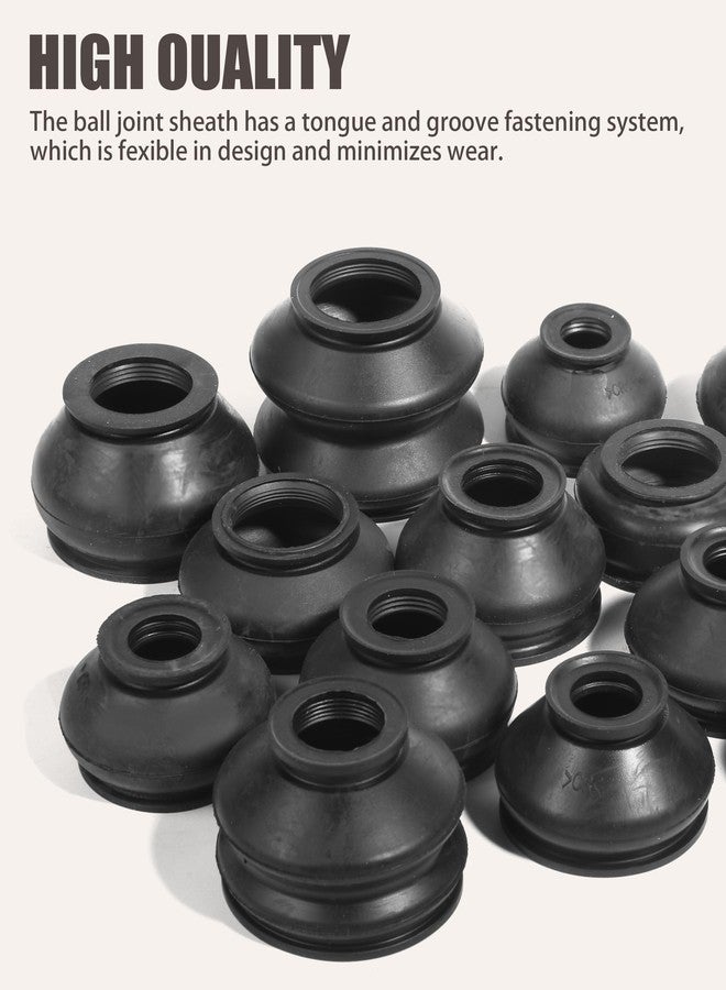 RACOONA 14PCS Ball Joint Boot,Car Accessories Ball Joint Dust Boot,Universal Silicone Dust Boots Cover for Tie Rod,Ball Joint Rubber Dust Boot Covers,Rubber Joint Kit,Suitable for Most Vehicles - Image 3
