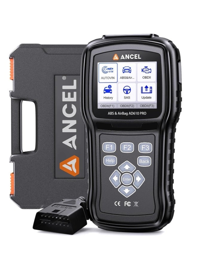 Ancel AD610 Pro OBD2 Scanner - ABS SRS Code Reader, Check Engine Light Diagnostic Tool with ABS Bleeding, AutoVIN, Real-Time Data, Full OBD2 Functions, SAS/Oil/EPB Reset - Image 1