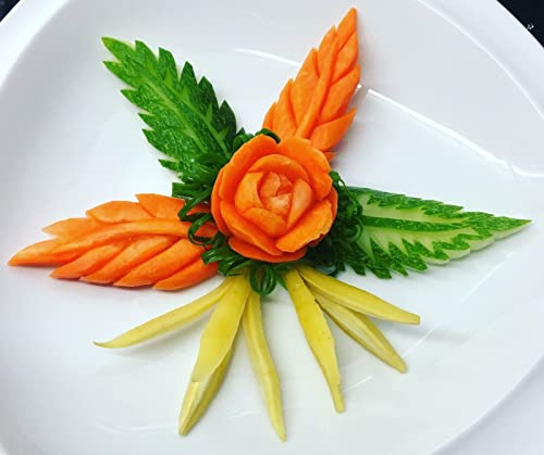 Komkom Kom Kom Fruit and Vegetable Carving Knives Set C, Yellow, 11 x 1 x 5 inches - Image 4