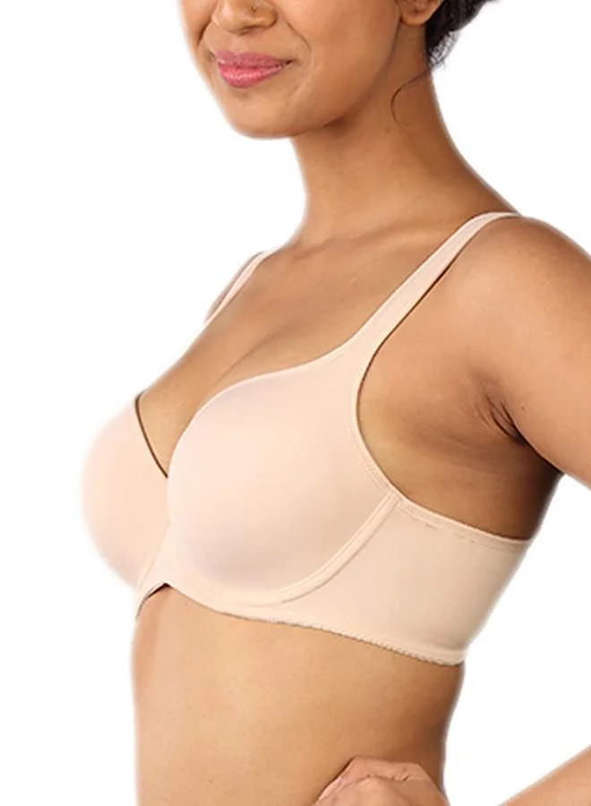ترايامف Triumph T-Shirt Bra for Women Wired Padded Full Coverage Bra Smooth Moulded Cups for Bigger Busts Wide Foam Shoulder Straps High Centre Bridge Side Smoothing Black 34E Pack of 1