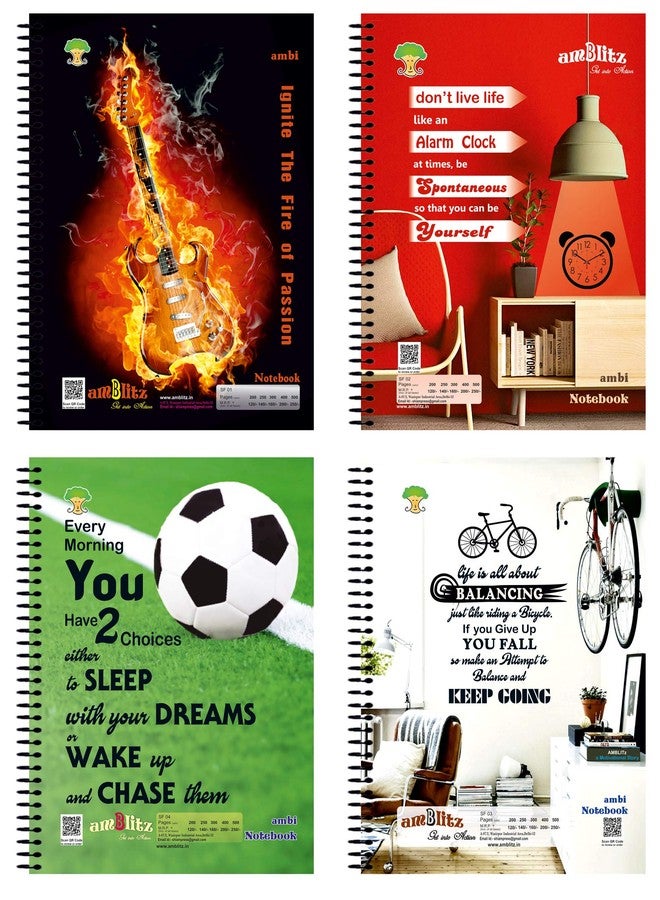 amblitz 6 Subject Notebook | 600 Pages - UnRuled | 6-in-1 Master Notebook - Organize Your Subjects, Rule Your Semester | A4 Size | 70 GSM Thick | Color Index Partition - Image 3