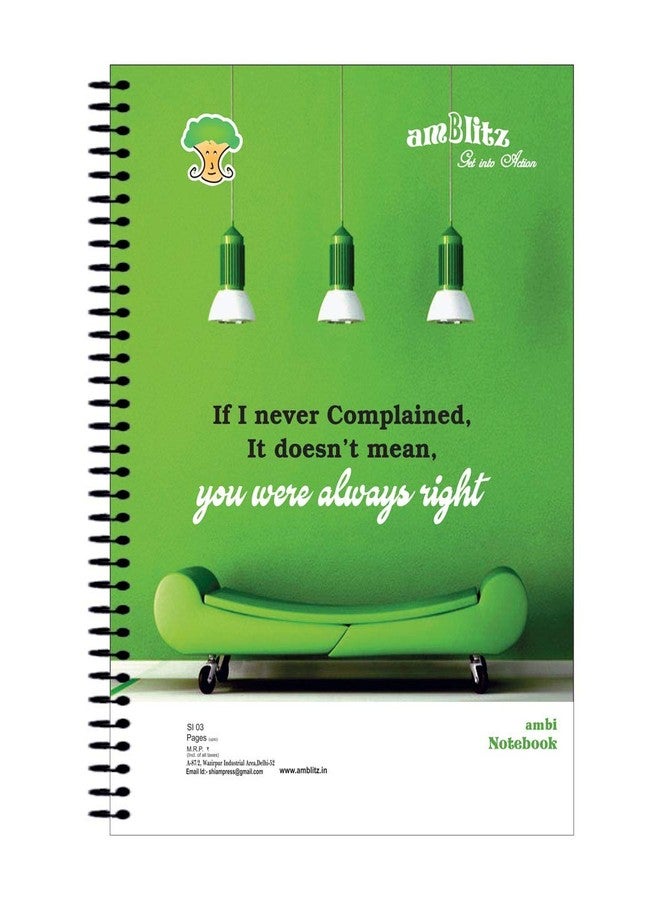 amblitz 6 Subject Notebook | 600 Pages - UnRuled | 6-in-1 Master Notebook - Organize Your Subjects, Rule Your Semester | A4 Size | 70 GSM Thick | Color Index Partition - Image 1