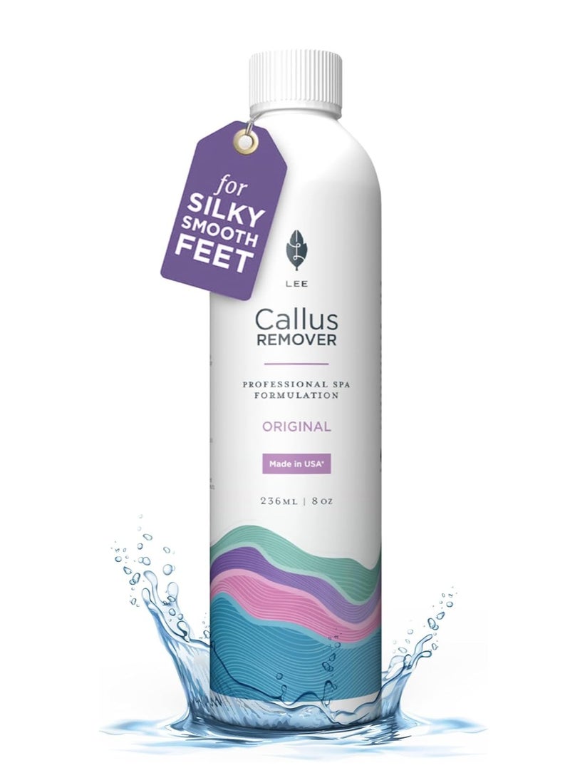 LEE Callus Remover for Feet - 8 Oz, Original, Powerful Formulation - Extra Strength Gel, Home Pedicure Foot Spa Results - Cracked & Dead Dry Skin Supplies - Image 1