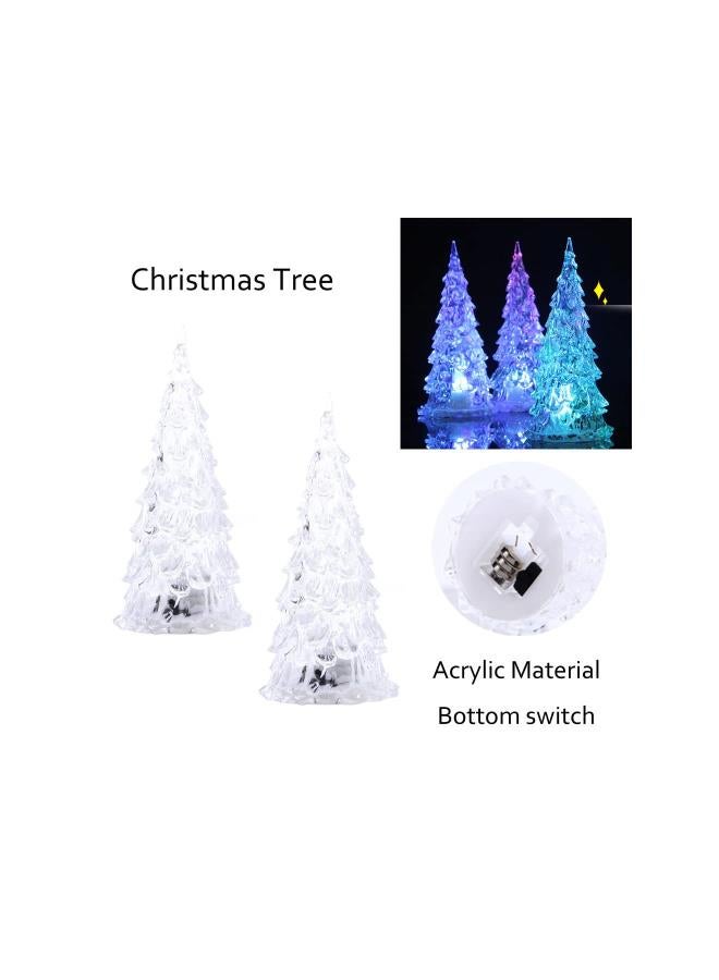 Night Light, LED Color Changing Table Lights Acrylic Stand Lamp Battery Operated Tabletop  Tree Lights for  Decoration Gift, Home Party Festival Wedding Decor (A) - Image 2