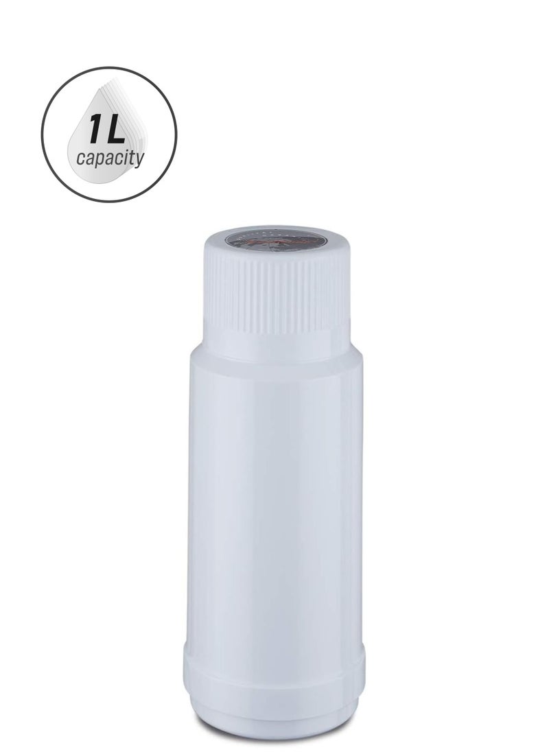 ROTPUNKT - 1L Thermos Flask  Premium German-Made Vacuum Insulated Bottle with Lid/Cup - Image 1