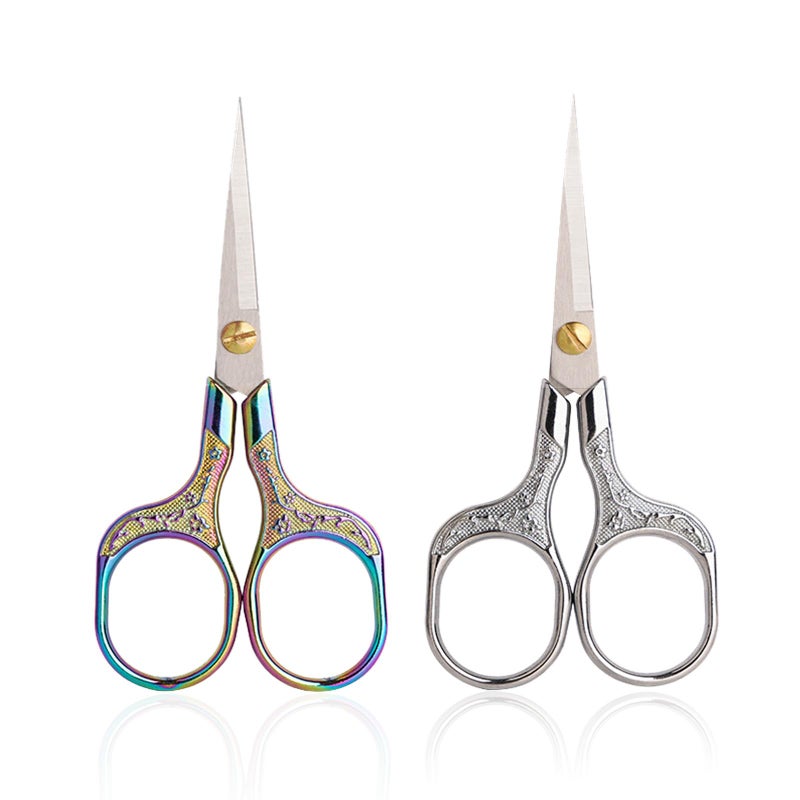 YVAOG Small Sewing Scissors Sharp Embroidery Crochet Scissors, 2 Piece crochet accessories Yarn fabric scissors for Needlework Arts & Crafts DIY Tools - Image 1