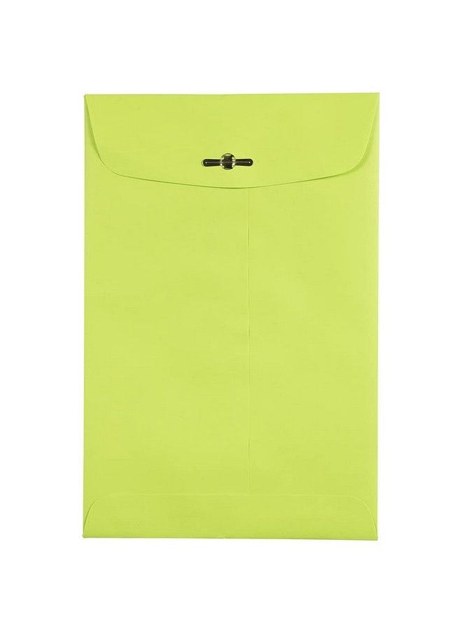JAM Paper 6 X 9 Open End Catalog Colored Envelopes With Clasp Closure Ultra Lime Green 50 Pack  - Image 3