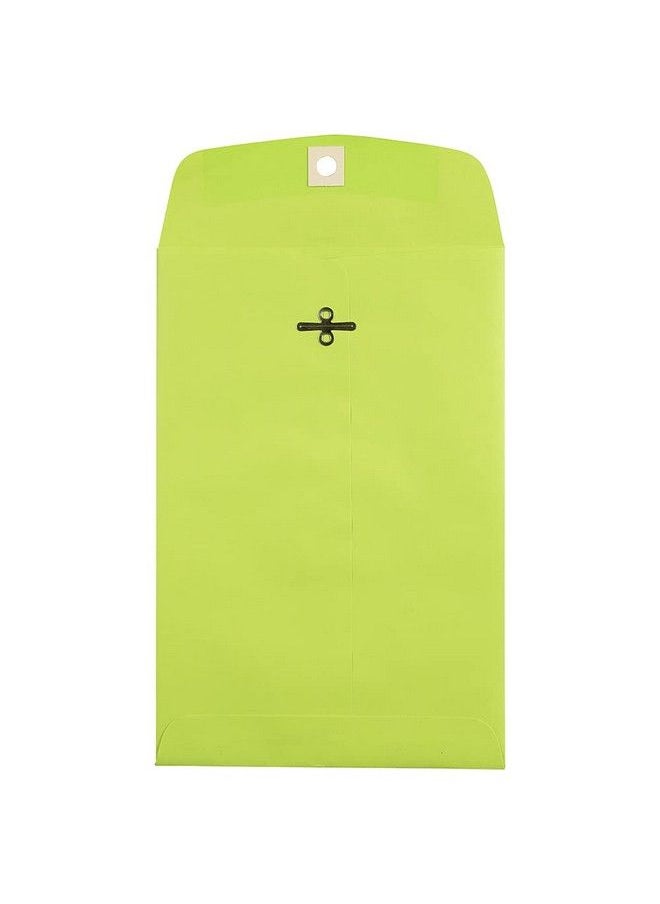 JAM Paper 6 X 9 Open End Catalog Colored Envelopes With Clasp Closure Ultra Lime Green 50 Pack  - Image 2