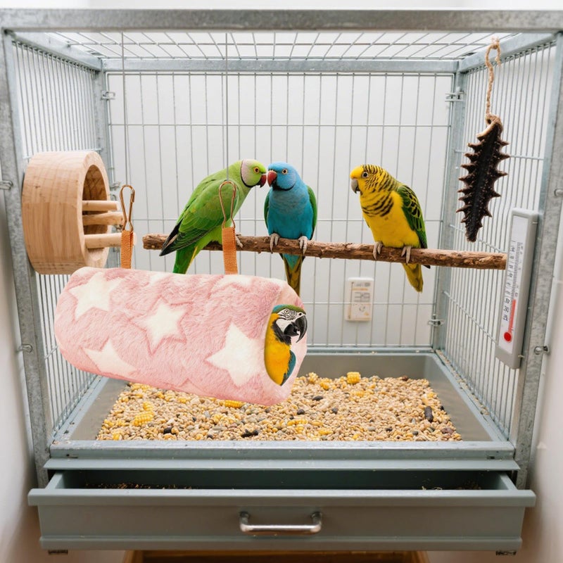 Thick Semi Enclosed Bird Cage Cave Hammock Bed for Parrots Cockatiels Conures - Image 4