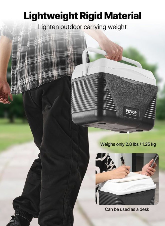 VEVOR Portable Cooler, 8.5 QT Hard Cooler with Ice Retention and Heavy-Duty Handles, Lightweight Rigid Material Insulated Portable Cooler, Suitable for Family Picnics and Short Trips - Image 4