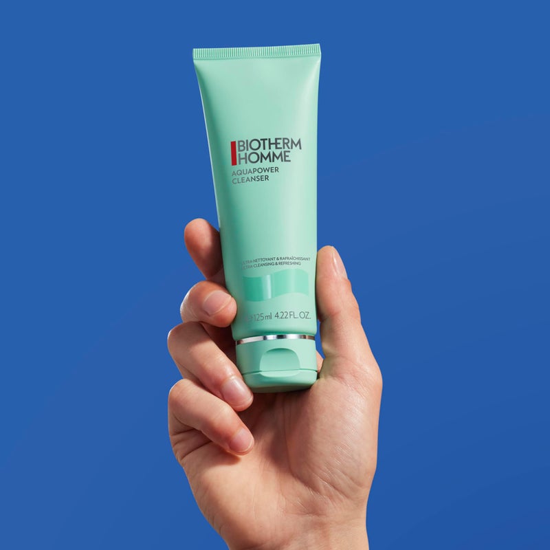 BIOTHERM بيوديرما هوم أكواباور منظف للبشرة الدهنية والجافة مع عناصر أوليغو لبشرة نظيفة ومنعشة ومُرطبة، مناسب لجميع أنواع البشرة، لبشرة منعشة جاهزة للحلاقة، أنبوب، 4.2 أونصة سائلة. - Image 3