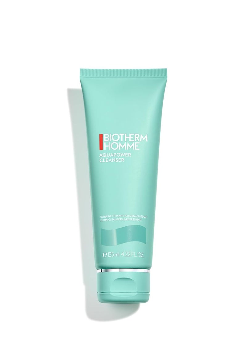 BIOTHERM Biotherm Homme Aquapower Cleanser for Oily and Dry Skin with Oligo Elements for Clean, Fresh, Hydrated Skin, Suitable for all Skins, for Fresh Skin Ready for Shave, Tube, 4.2 Fl. Oz.  - Image 1