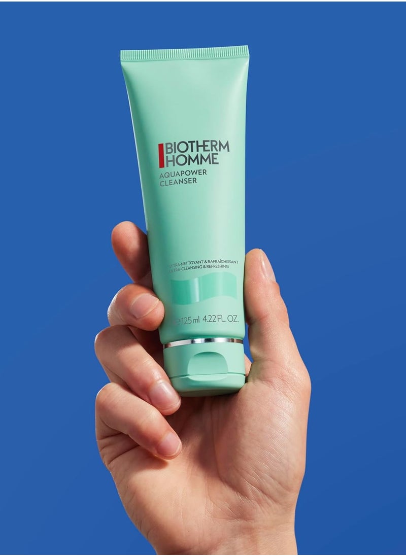 BIOTHERM Biotherm Homme Aquapower Cleanser for Oily and Dry Skin with Oligo Elements for Clean, Fresh, Hydrated Skin, Suitable for all Skins, for Fresh Skin Ready for Shave, Tube, 4.2 Fl. Oz.  - Image 2