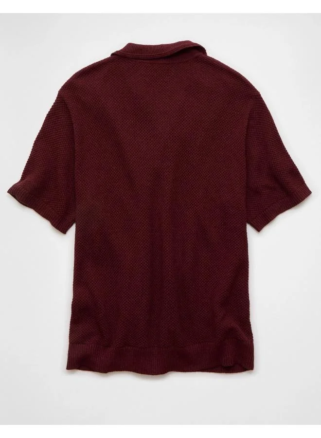American Eagle AE Pique Sweater Polo Shirt