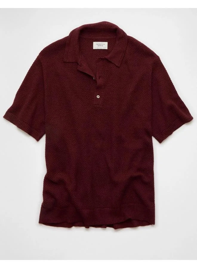 American Eagle AE Pique Sweater Polo Shirt