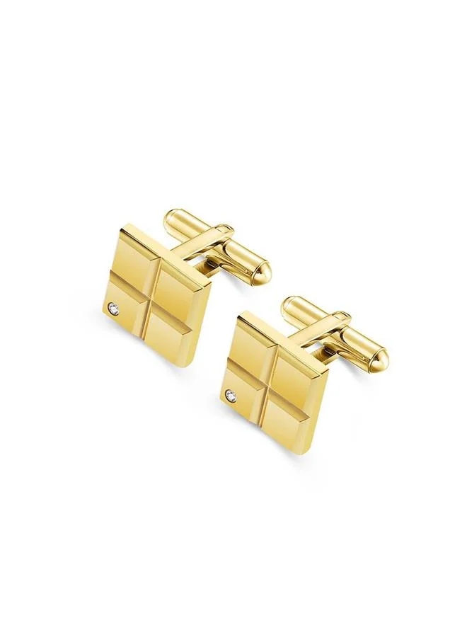 ريبلور Riblor Magnus Cufflinks in Stainless Steel Yellow Gold