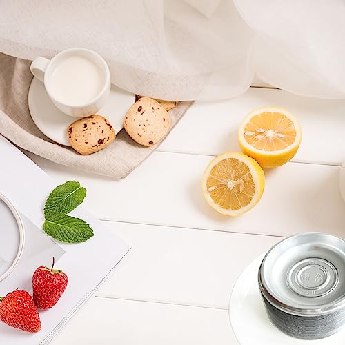 Xanadued 100 Pcs Plastic Disposable Sauce Dishes, Dipping Soy Sauce Seasoning Plate Bowls, Mini Condiment Appetizer Tray for Sushi Soy Mustard Vinegar Ketchup BBQ, Silver Circular - Image 4