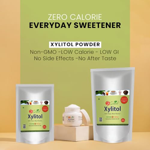 So Sweet Stevia Powder & Xylitol Sugar-Free Natural Zero-Calorie Sweetener, 250g Each, Diabetic-Friendly, Ideal for Baking, Cooking, and Sweetening Beverages (Pack of 1) - Image 3