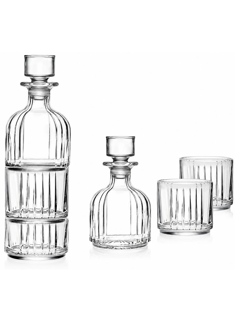 RCR Glass Decanter & Glasses I Combo Set of 3 I 340 Ml Bottle I Gifting & self Use - Image 1