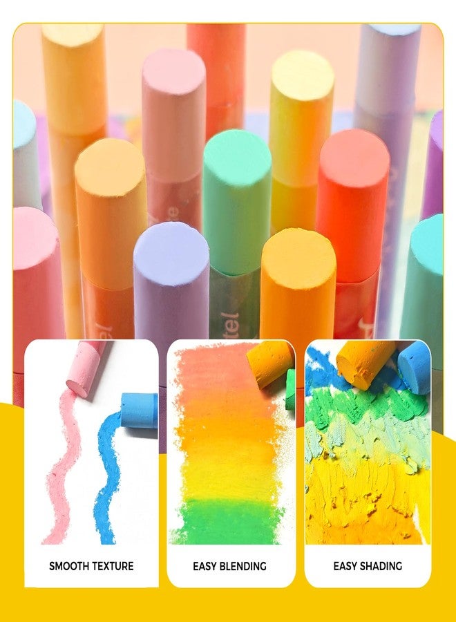 Artecho Macaron Oil Pastels Set of 36 Colors, Soft Oil Pastels for Art Painting, Drawing, Blending (10 x 70 mm) - Image 3