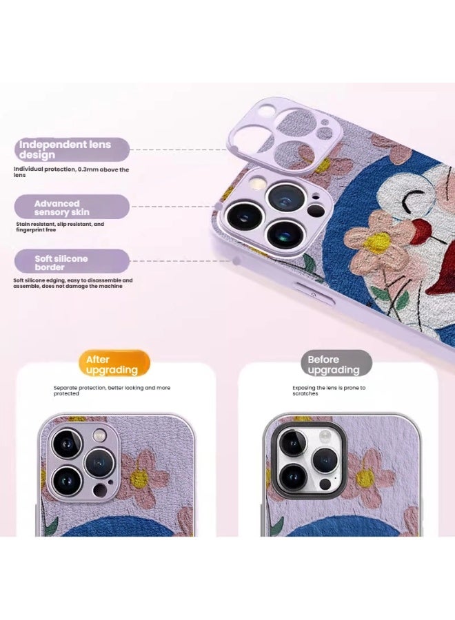 Doraemon iPhone 17 Case Charming Flower Decoration Perfect Fit Guard Your Phone - Image 2