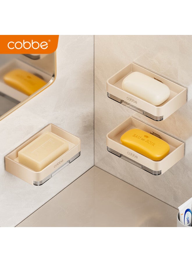 Cobbe Student Dormitory No-drilling Bathroom Soap Dish, Soap Draining Rack, Space Aluminum Bathroom Storage Shelf, Wall-mounted