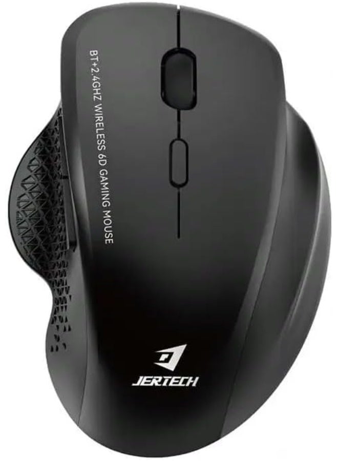 JERTECH Wireless Rechargeable Mouse – Dual Bluetooth + 2.4G – Silent & Lightweight for Gaming and Work - Image 1