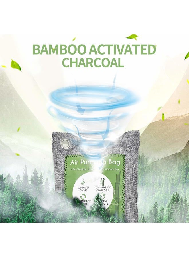 Vitscan 12 Pack Bamboo Air Purifying Bag, Activated Charcoal Bags Odor Absorber, Moisture Absorber, Natural Car Air Freshener, Shoe Deodorizer, Odor Eliminators For Home, Pet, Closet (6x50g, 6x150g) - Image 4
