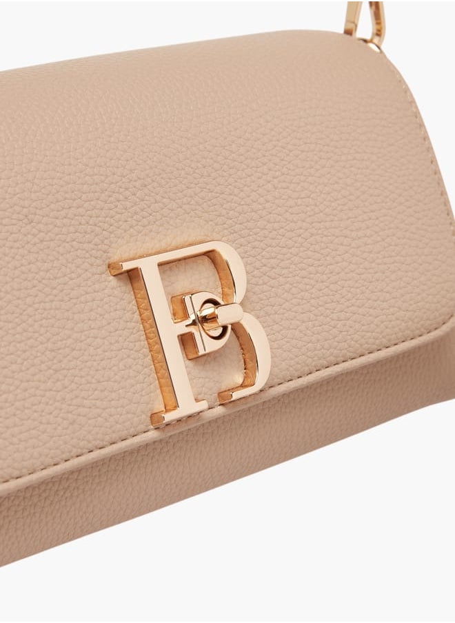 Flora Bella By Shoexpress Women's Logo Accent Crossbody Bag with Twist Lock Closure and Detachable Strap  - Image 4