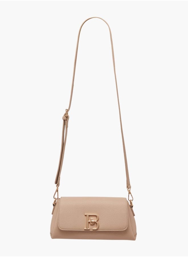 Flora Bella By Shoexpress Women's Logo Accent Crossbody Bag with Twist Lock Closure and Detachable Strap  - Image 2