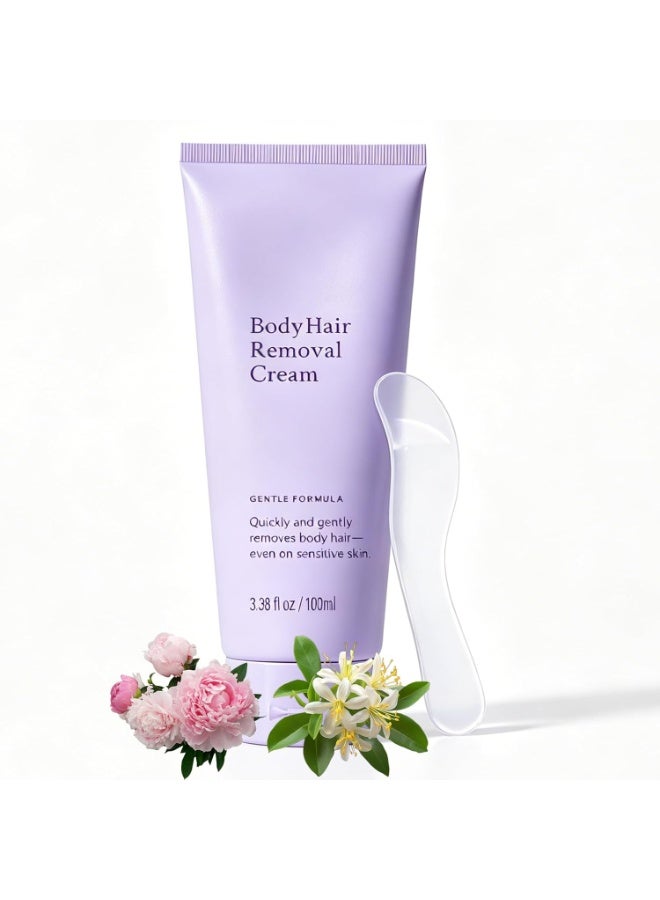 Snatched Hair Removal Cream for Older Women, Painless Depilatory Cream for Sensitive Skin, Gentle Body Hair Remover for Arms, Legs, Underarms, Bikini Area, Non-Irritating Smooth (3.38 Fl Oz)