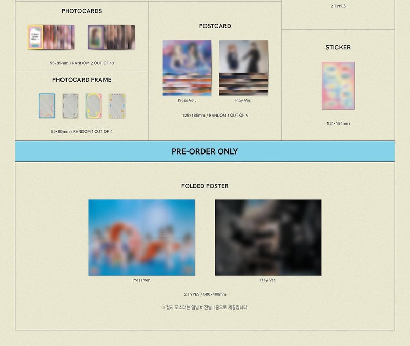 KPOP NiziU Press Play 1st Single Album Press Version CD88p PhotoBook2p PhotoCard1ea PhotoCard Frame1p PostCard1ea StickerTracking Sealed - Image 4
