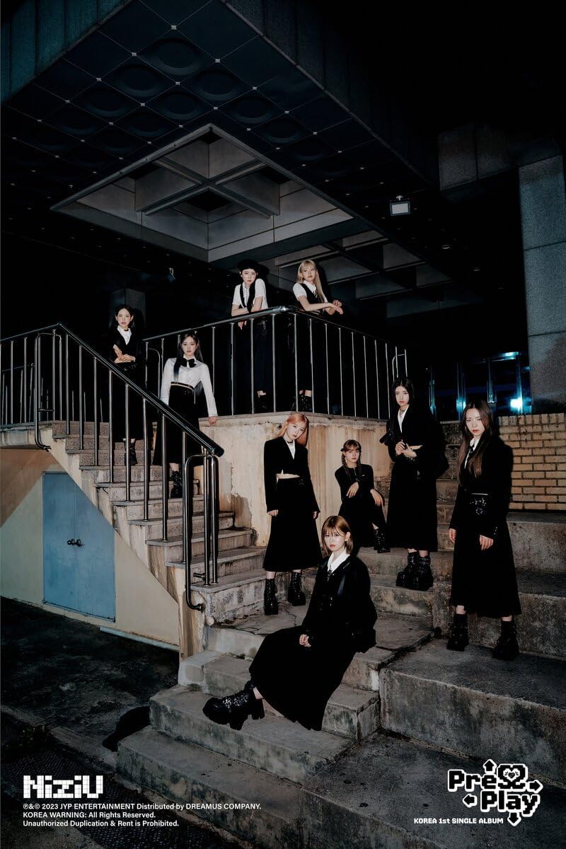 KPOP NiziU Press Play 1st Single Album Press Version CD88p PhotoBook2p PhotoCard1ea PhotoCard Frame1p PostCard1ea StickerTracking Sealed - Image 2