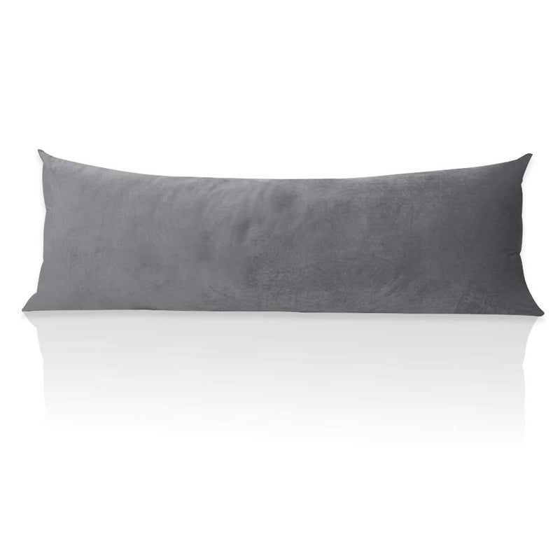 StangH Grey Body Pillow Cover Body Pillowcase for Adults Pregnant Women Luxury Soft Velvet Pillowcase Cover with Hidden Zipper Closure for SofaCouchBed Decorative 20x54 inches 1 Pc
