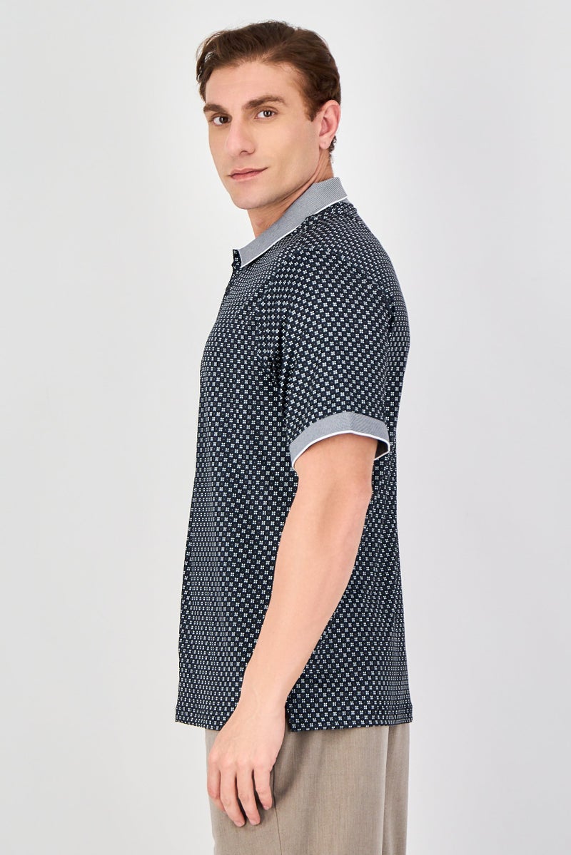 Thomas Sterling Men Performance Fit Short Sleeve Outdoor Polo Shirt, Black - Image 2