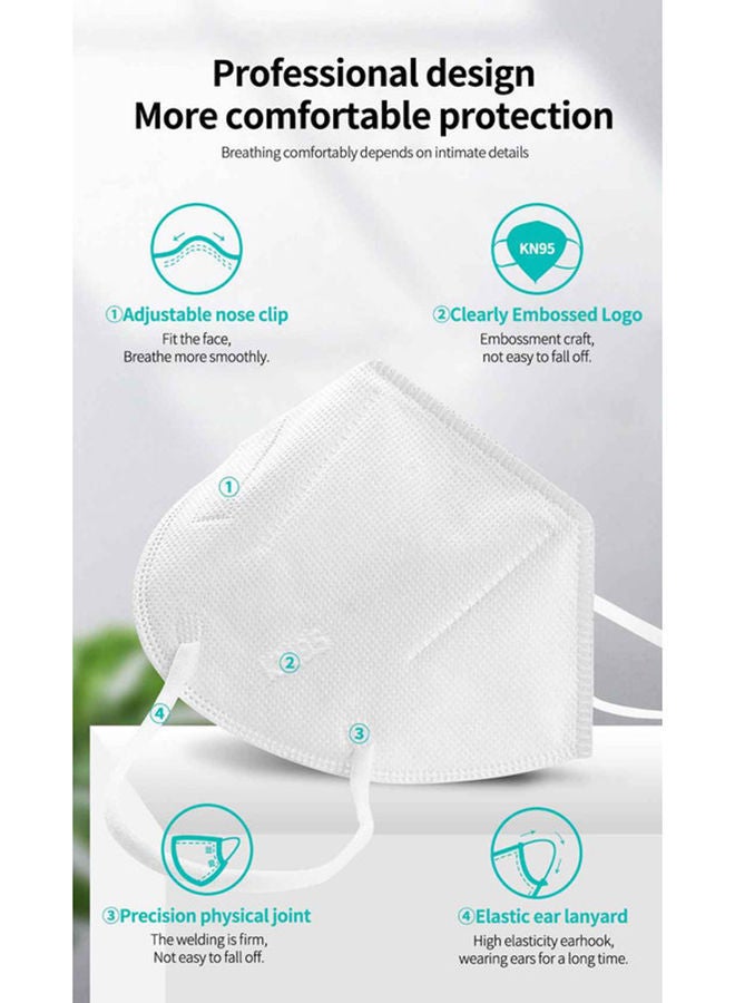 NIBEMINENT 10-Piece 4-Layered Disposable KN95 Face Mask - Image 5